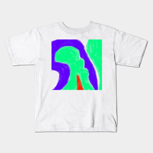 green blue red watercolor abstract texture Kids T-Shirt by Artistic_st